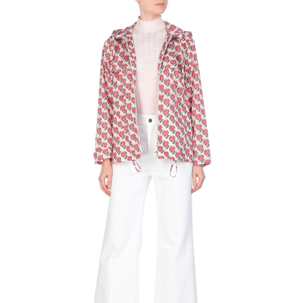 NWT Prada Heart Print Windbreaker Size US 2 IT 38